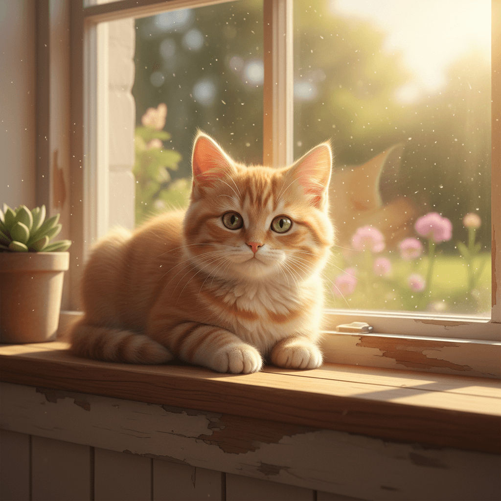 输出图片 - 根据文字描述生成的猫咪图片